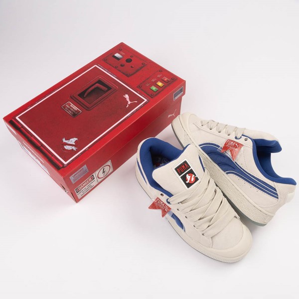 PUMA x Ghostbusters Suede XL Stay Puft Marshmallow Man Sneaker - Warm White / Clyde Royal Red