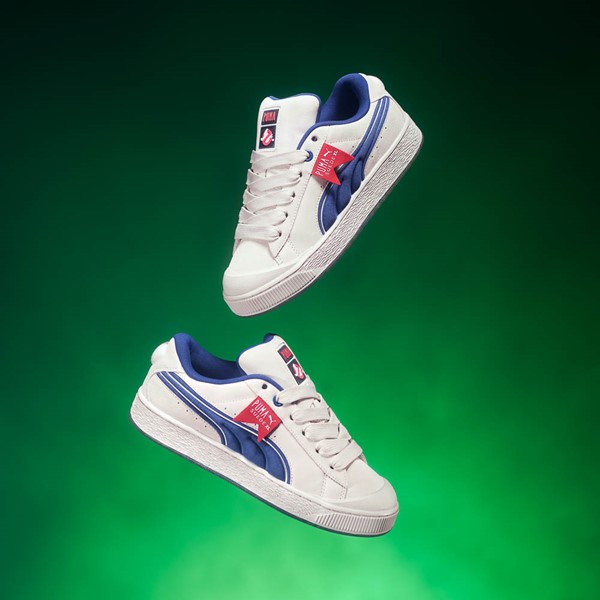 PUMA x Ghostbusters Suede XL Stay Puft Marshmallow Man Sneaker - Warm White / Clyde Royal / Red