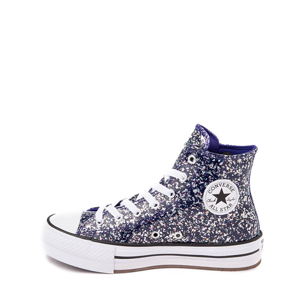 Converse Chuck Taylor All Star Hi Lift Glitter Sneaker - Big Kid - Night Indigo