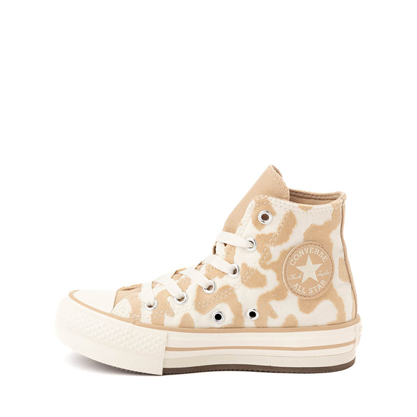 Converse Chuck Taylor All Star Lift Lavish Leopard High-Top Sneaker - Little Kid - Egret / Warm Quarry