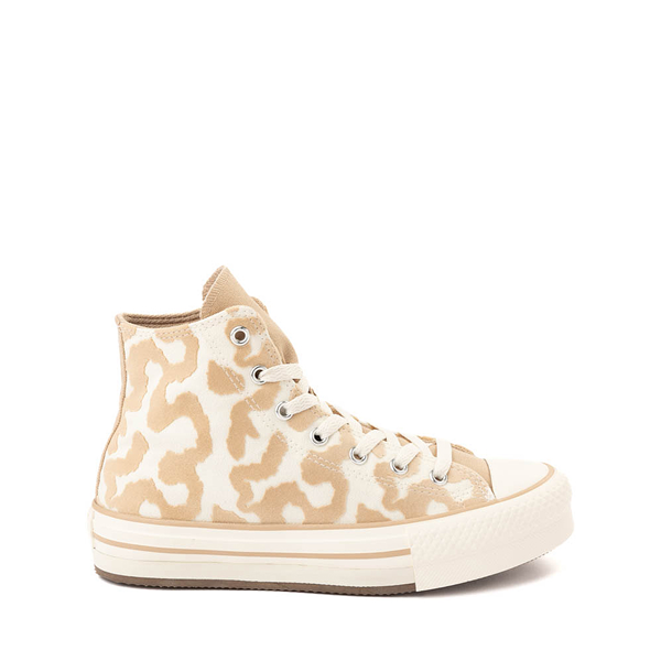 Converse Chuck Taylor All Star Lift Lavish Leopard High Top Sneaker Big Kid Egret Warm Quarry