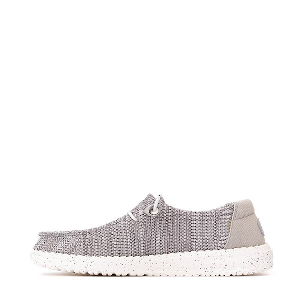 alternate view Womens HEYDUDE Wendy Sox Slip-On Casual Shoe - Light GreyALT1
