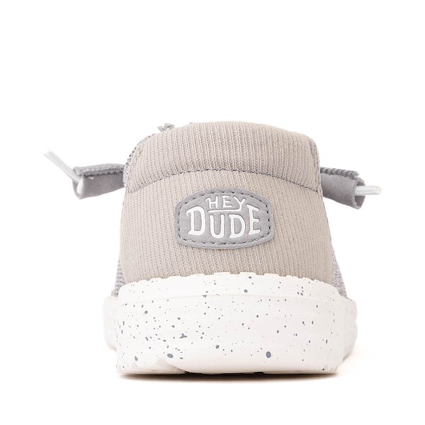 alternate view Womens HEYDUDE Wendy Sox Slip-On Casual Shoe - Light GreyALT4