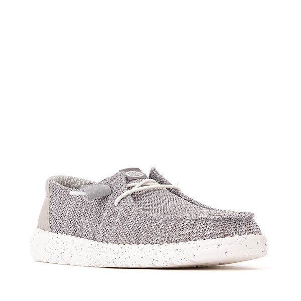 alternate view Womens HEYDUDE Wendy Sox Slip-On Casual Shoe - Light GreyALT5