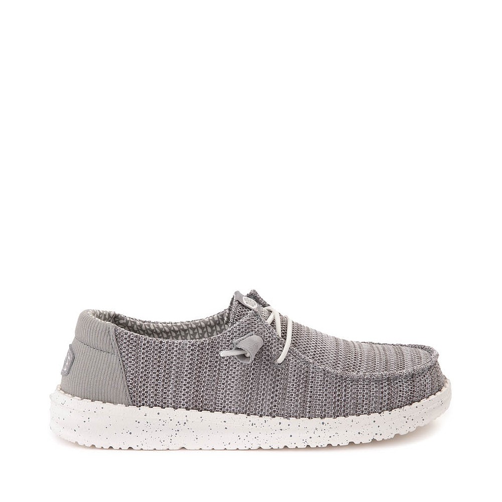 Womens HEYDUDE Wendy Sox Slip-On Casual Shoe - Light Grey