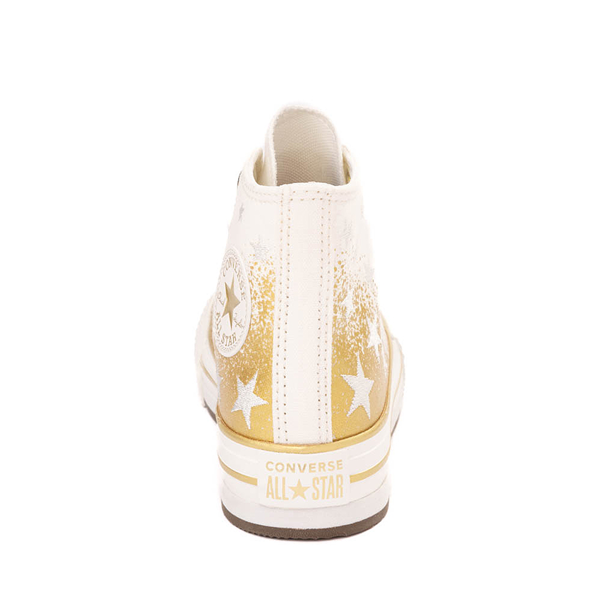 Converse Chuck Taylor All Star Hi Lift Sneaker Little Kid White Gold Stars