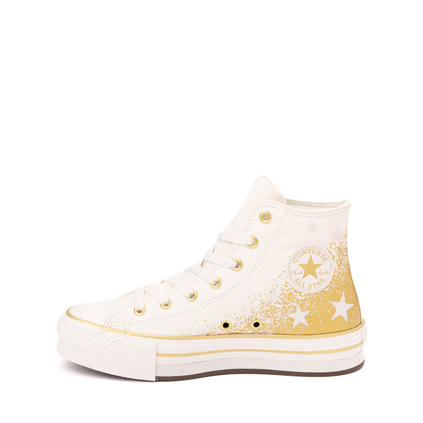 Converse Chuck Taylor All Star Hi Lift Sneaker Big Kid White Gold Stars