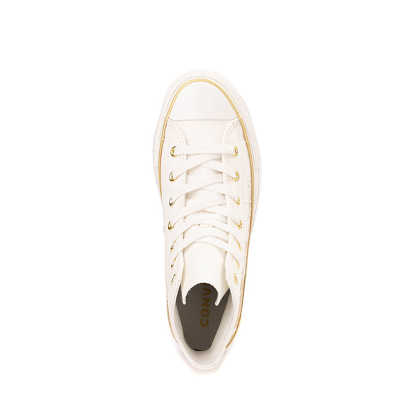 Converse Chuck Taylor All Star Hi Lift Sneaker Big Kid White Gold Stars Journeys