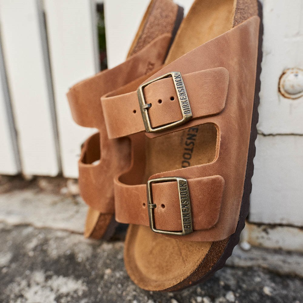 NWOT Birkenstock Men Arizona Slide Nubuck Sandals in brown Size 49 Birkenstock Men main image 3