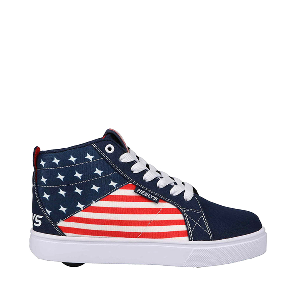 Mens Heelys Racer 20 Mid American Flag Skate Shoe - Red / White Blue