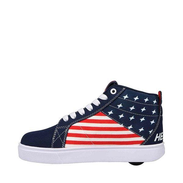 alternate view Mens Heelys Racer 20 Mid American Flag Skate Shoe - Red / White / BlueALT1