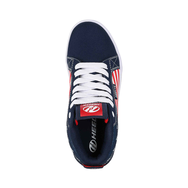 alternate view Mens Heelys Racer 20 Mid American Flag Skate Shoe - Red / White / BlueALT2