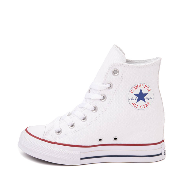 alternate view Womens Converse Chuck Taylor All Star Classic Wedge Platform Sneaker - Optical WhiteALT1