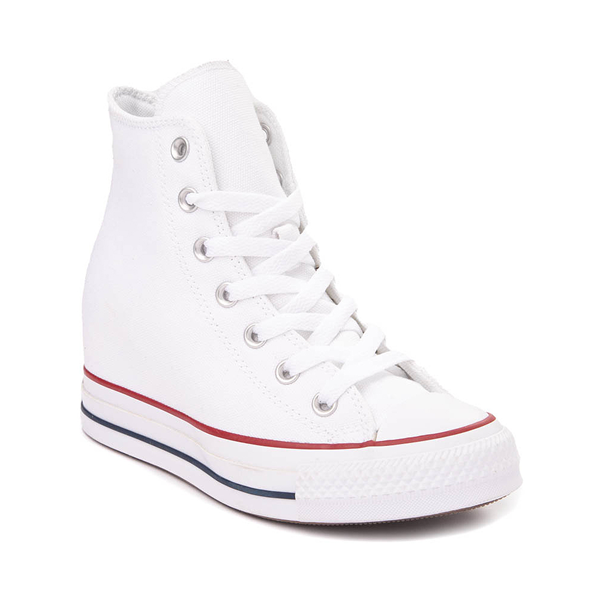 alternate view Womens Converse Chuck Taylor All Star Classic Wedge Platform Sneaker - Optical WhiteALT5