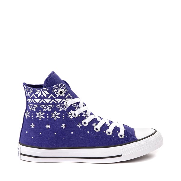 Converse Chuck Taylor All Star Fair Isle Snowflake Sweater High Top Sneaker Night Indigo