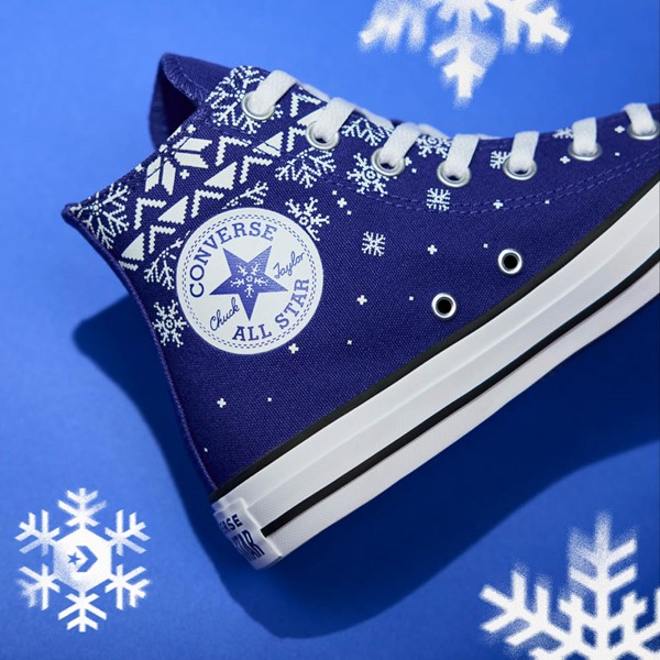 alternate view Converse Chuck Taylor All Star Fair Isle Snowflake Sweater High-Top Sneaker - Night IndigoALT1C