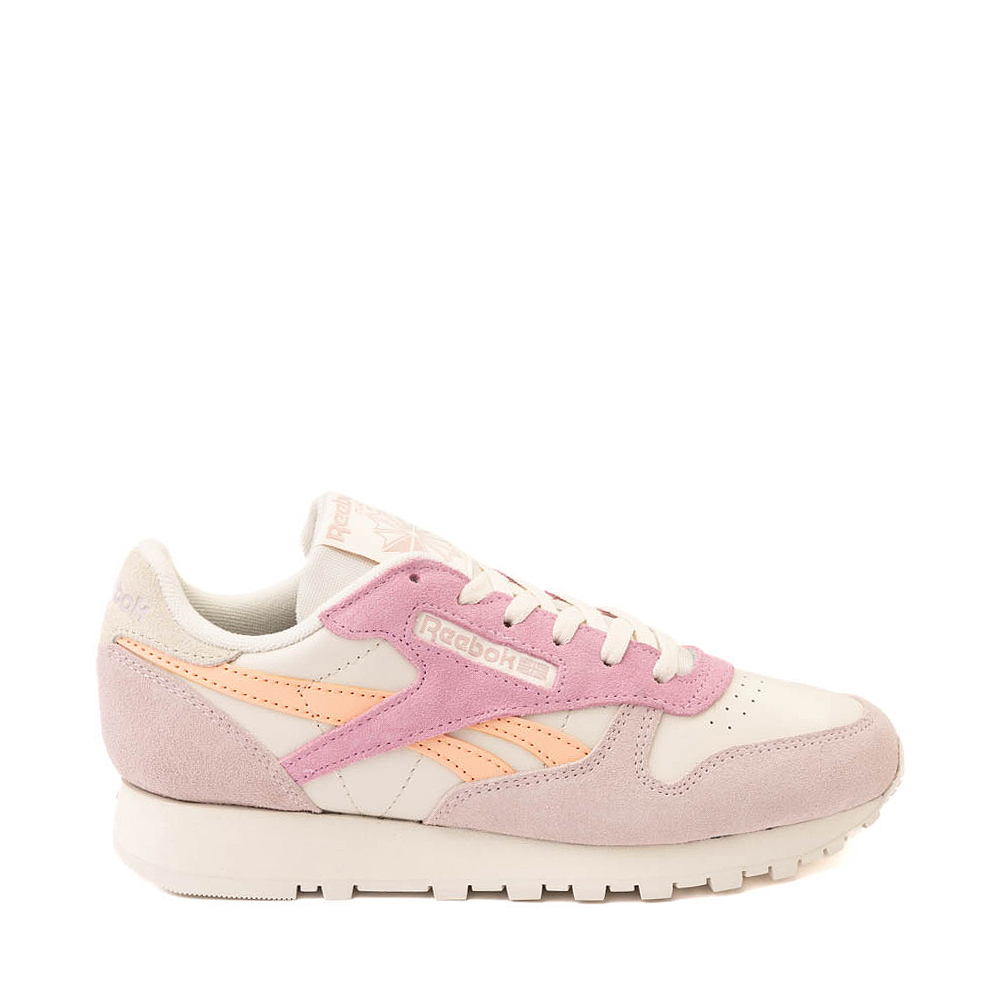 Womens Reebok Classic Leather Athletic Shoe - Chalk / Peach / Lily