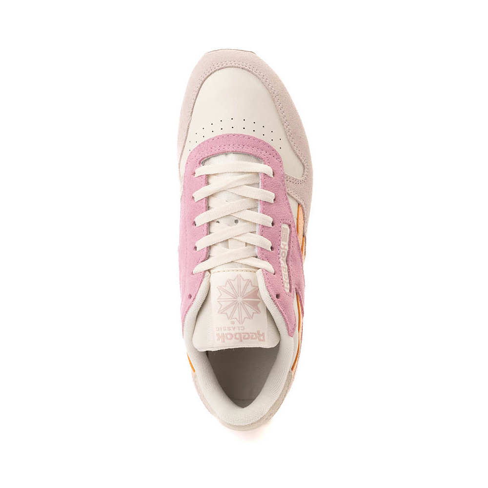 Womens Reebok Classic Leather Athletic Shoe Chalk Peach Lily Journeys Kidz