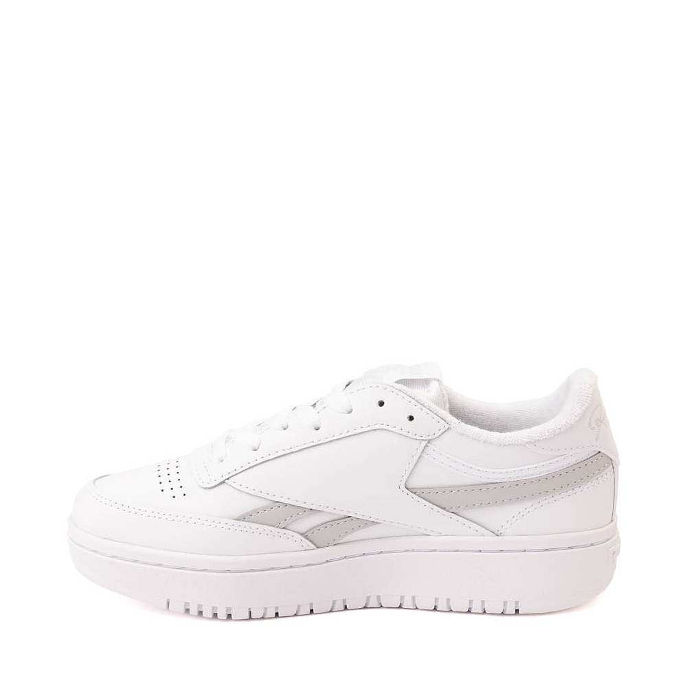 Womens Reebok Club C Double Revenge Athletic Shoe - White / Pure Gray ...