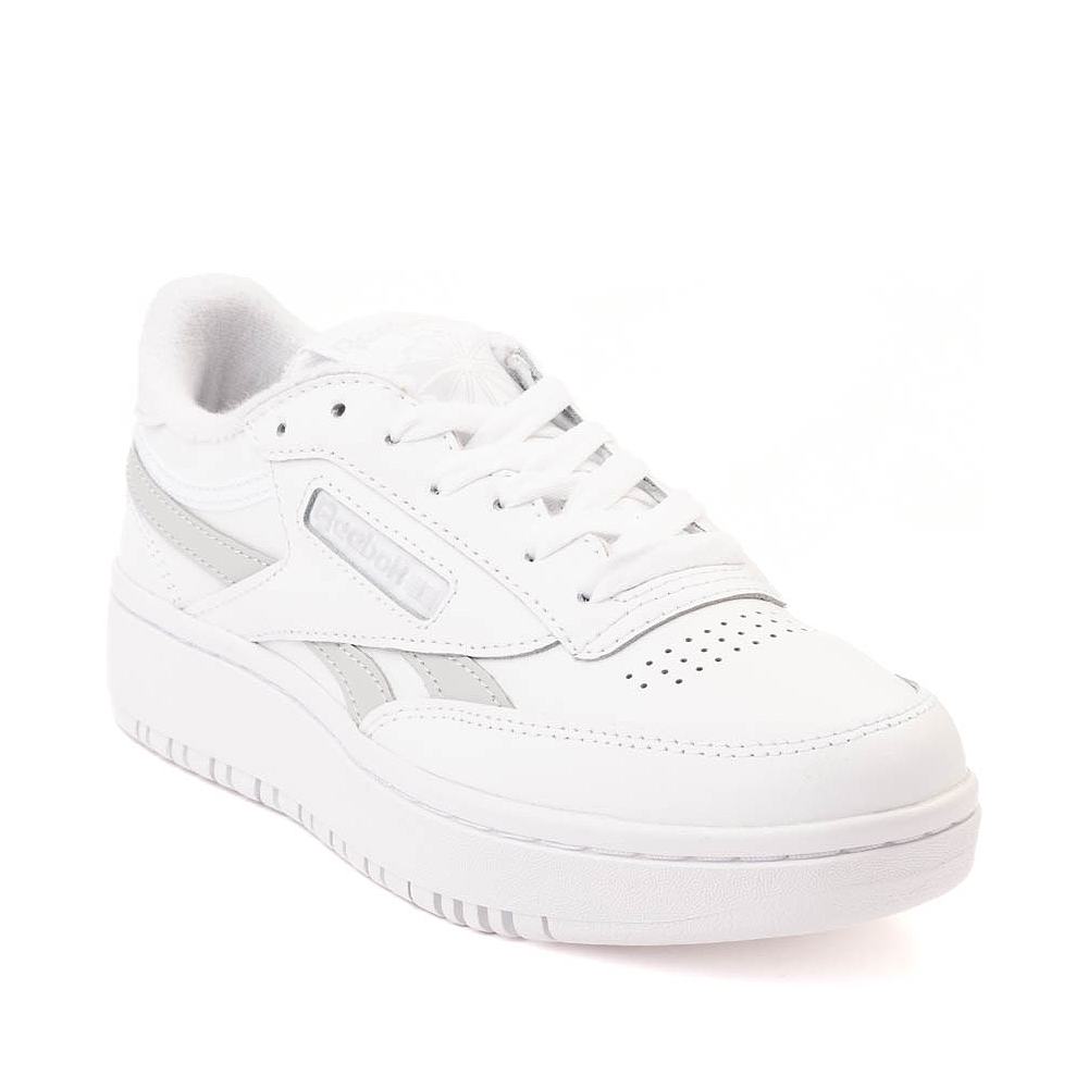 Womens Reebok Club C Double Revenge Athletic Shoe - White / Pure Gray ...