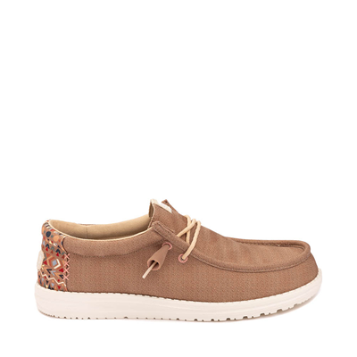 Main view of Mens HEYDUDE Wally Boho Slip-On Casual Shoe - Brown