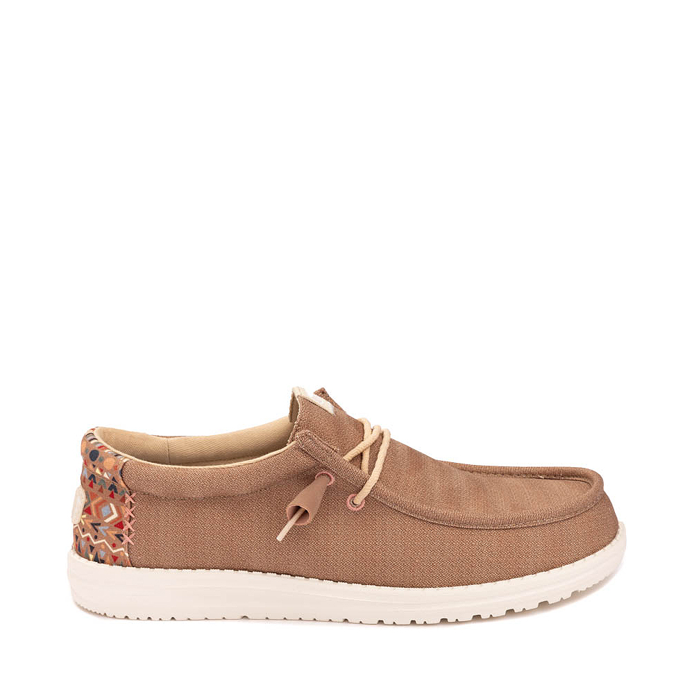 Mens HEYDUDE Wally Boho Slip-On Casual Shoe - Brown