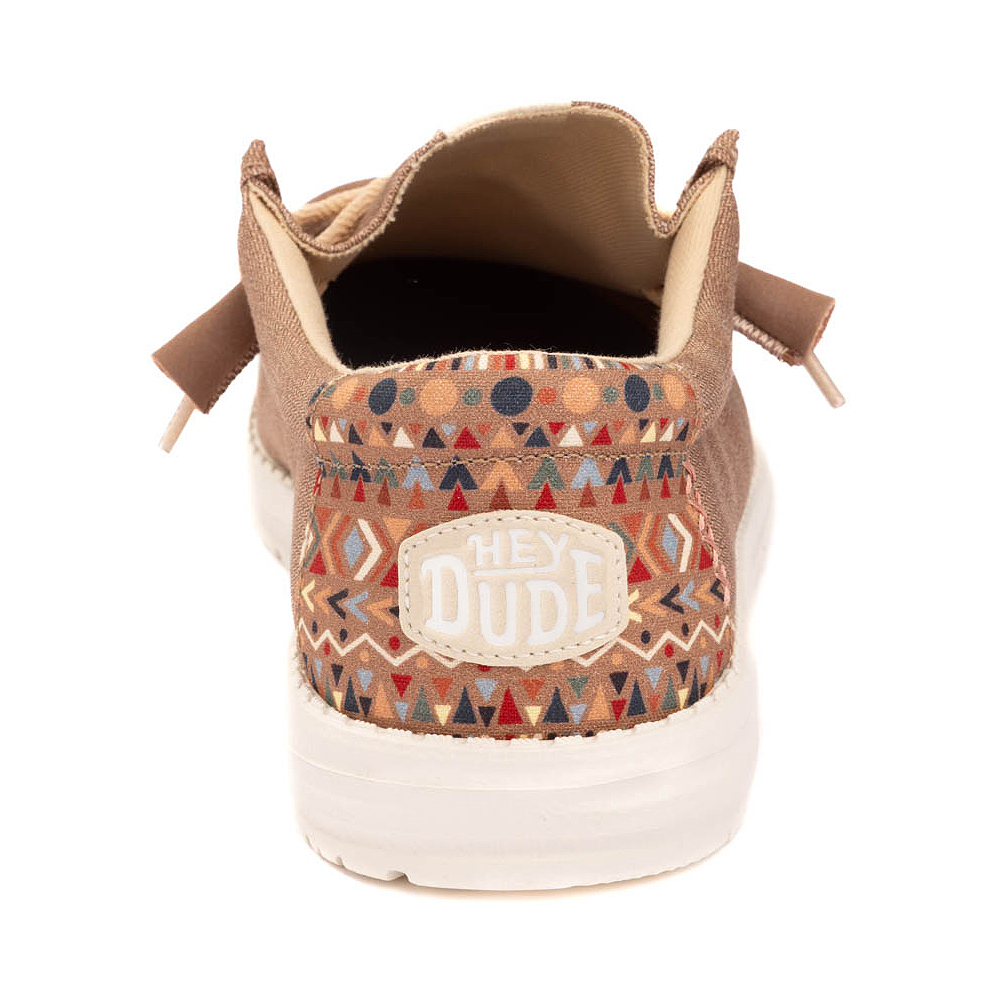 Mens HEYDUDE Wally Boho Slip-On Casual Shoe - Brown | Journeys display picture 3