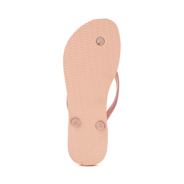 alternate view Womens Havaianas Slim Glitter II Flip-Flop - Ballet Rose / Golden BlushALT3