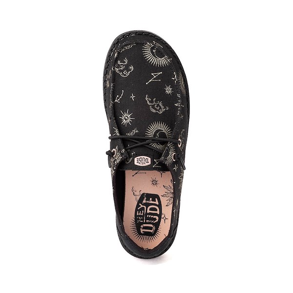 alternate view Womens HEYDUDE Wendy Horoscopes Slip-On Casual Shoe - BlackALT2