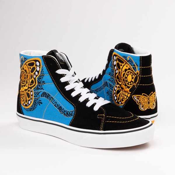 Vans Dia De Los Muertos Sk8 Hi Skate Shoe Black Journeys