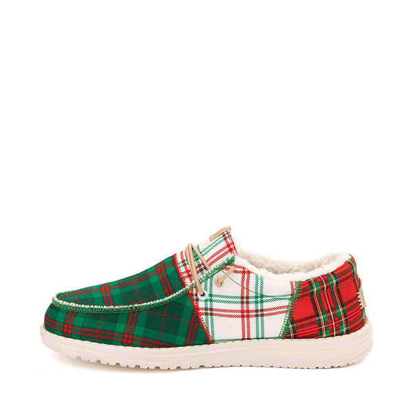 HEYDUDE Wally Tri Plaid Slip-On Casual Shoe - Green / White Red