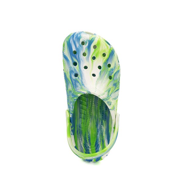 alternate view Crocs Classic Glow-In-The-Dark Marbled Clog - Little Kid / Big Kid - Prep Blue / MulticolorALT2