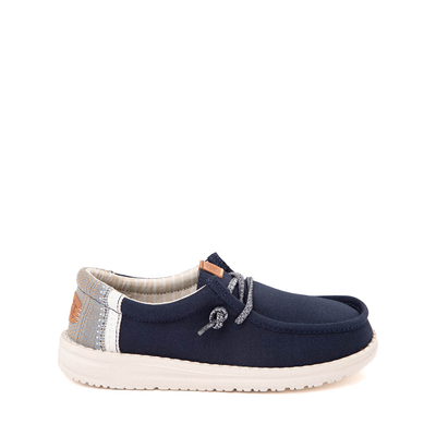 Main view of HEYDUDE Wally Everyday Essentials Slip-On Casual Shoe - Little Kid / Big Kid - Dark Navy
