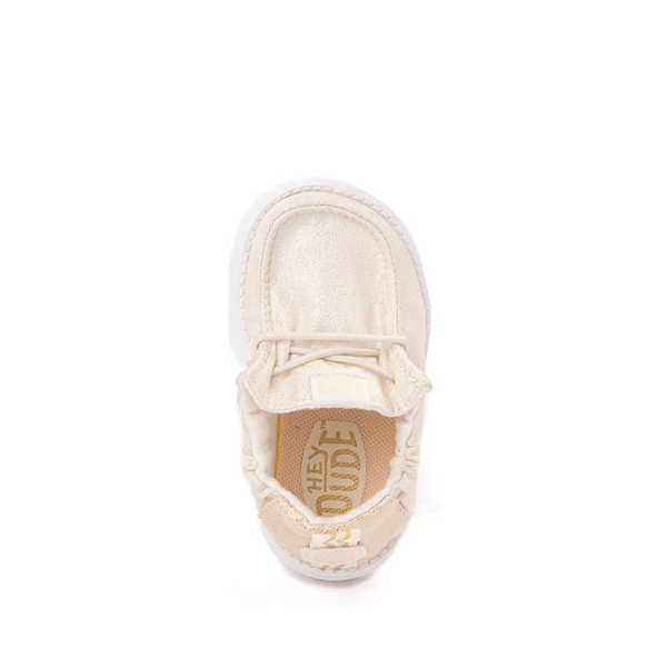 alternate view HEYDUDE LILDUDE Slip-On Casual Shoe - Baby - Champagne GlitterALT2