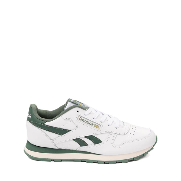 Reebok Classic Leather Athletic Shoe - Big Kid White / Green