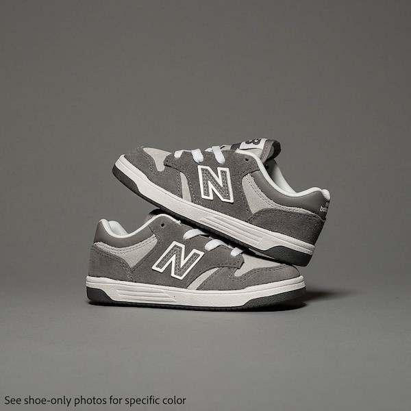 alternate view New Balance 480 Athletic Shoe - Baby / Toddler - Grey / WhiteHERO