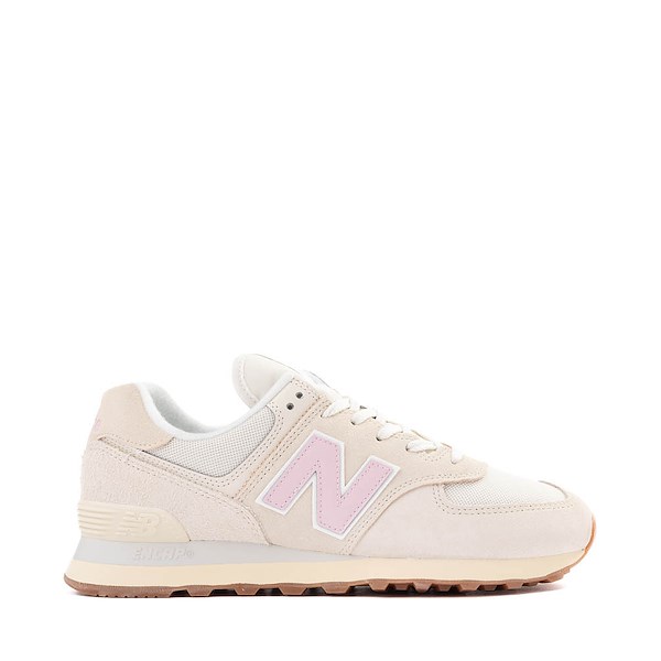 Womens New Balance 574 Athletic Shoe Linen Mid Century Pink