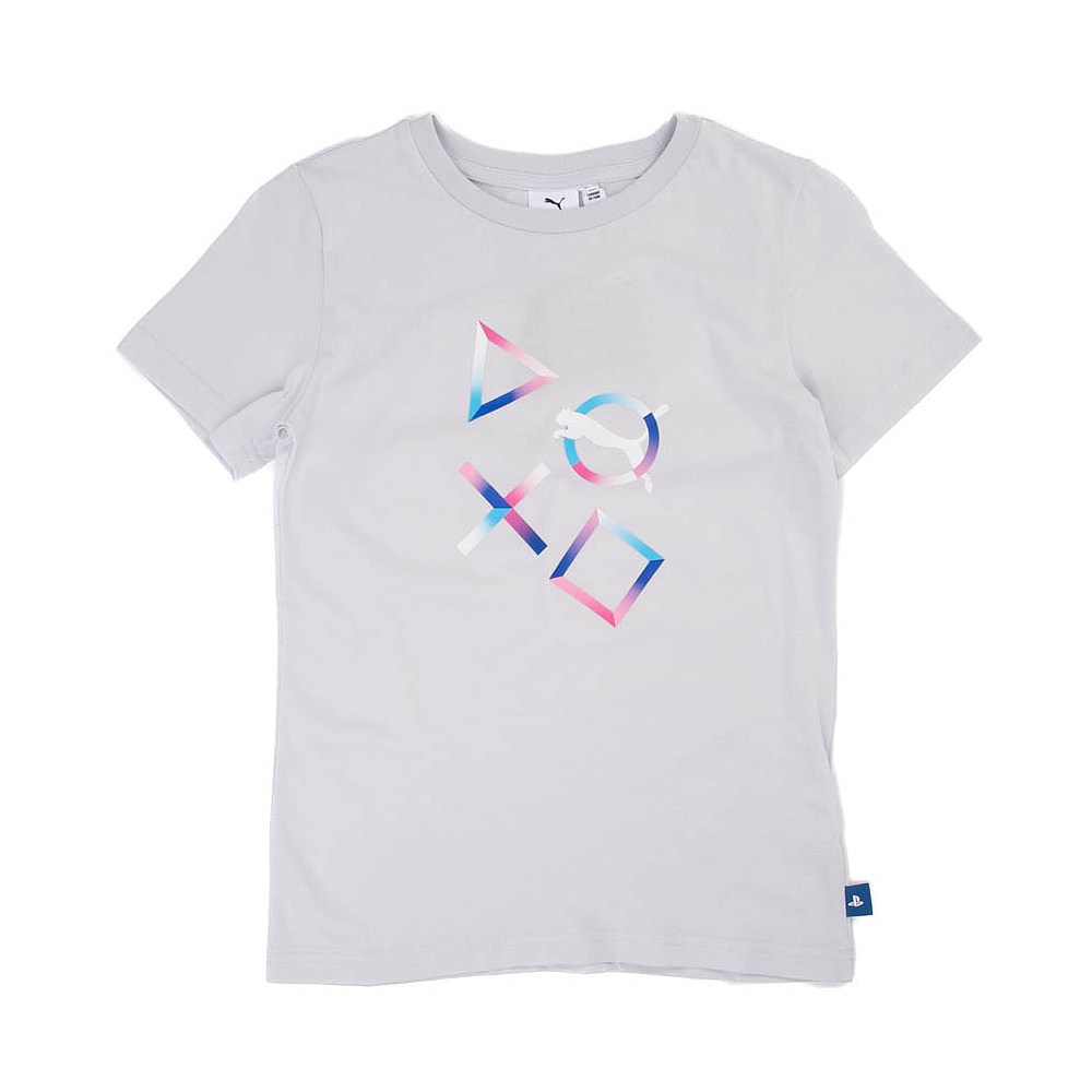 PUMA x PlayStation® Tee - Little Kid / Big Kid - Silver Mist 