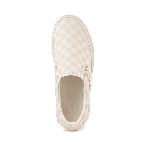 alternate view Vans Classic Slip-On Stackform Checkerboard Skate Shoe - Marshmallow White / Turtledove WhiteALT2