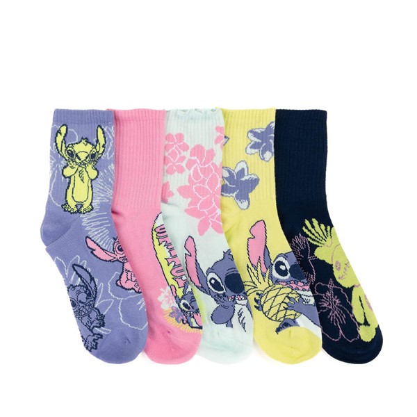 Stitch Crew Socks 5 Pack - Big Kid - Multicolor