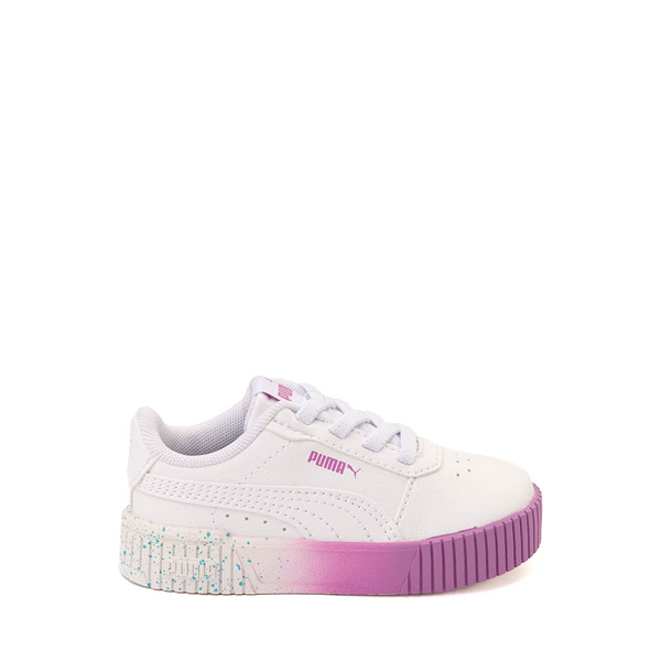 PUMA Carina 2.0 Fade Speckle Athletic Shoe - Baby / Toddler White Mauve Pop