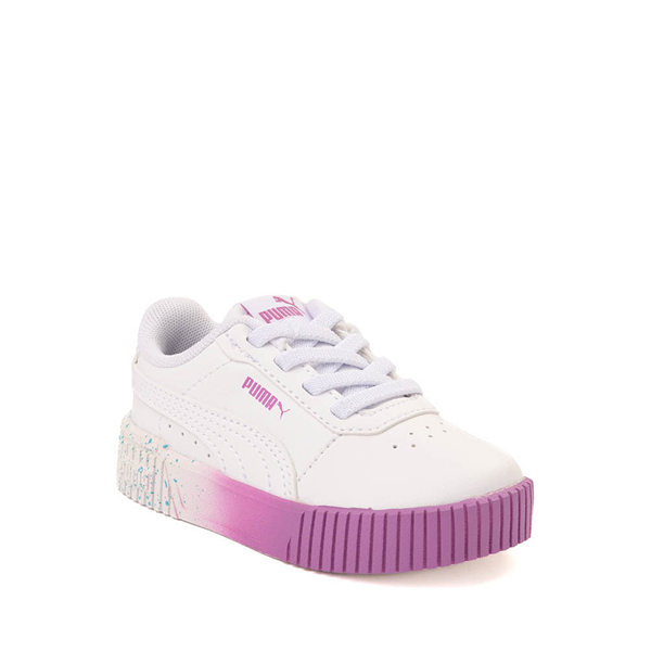 alternate view PUMA Carina 2.0 Fade Speckle Athletic Shoe - Baby / Toddler - PUMA White / Mauve PopALT5