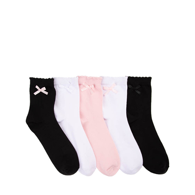 adidas Originals Trefoil Footies 6 Pack - Big Kid - Black / White