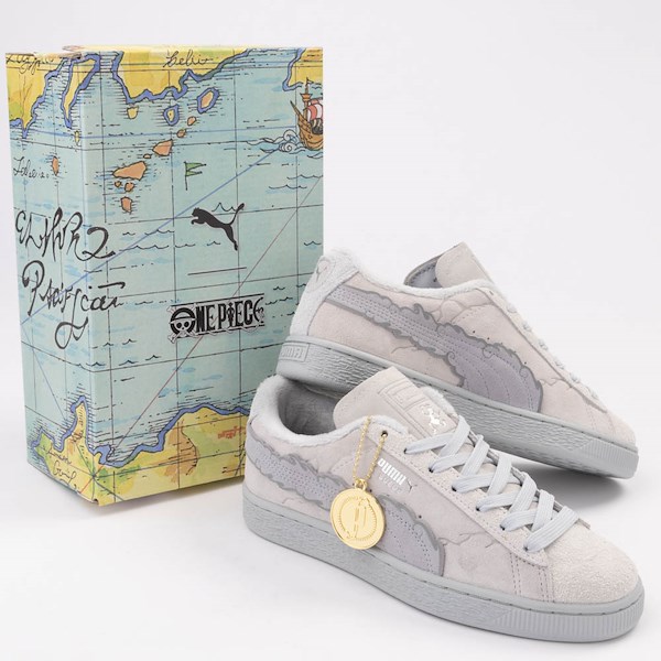 PUMA x One Piece Suede Luffy Athletic Shoe - Big Kid - Feather Gray