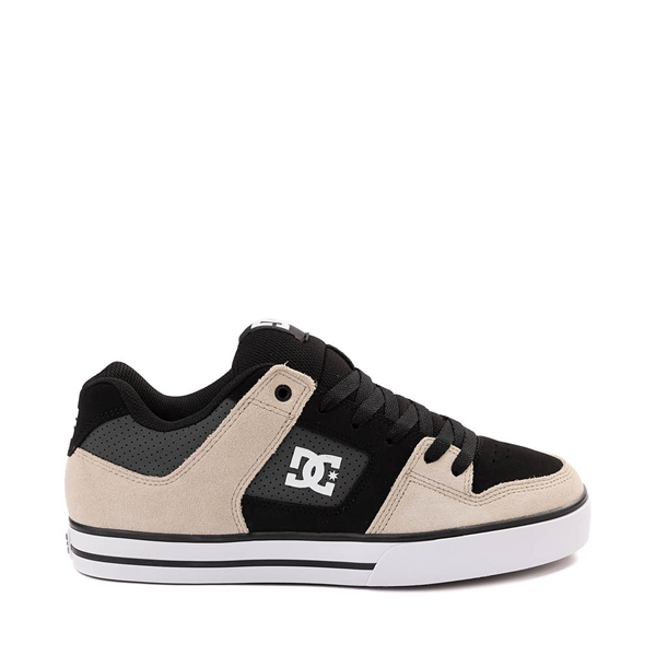 Mens DC Pure Skate Shoe Black Gray Brown