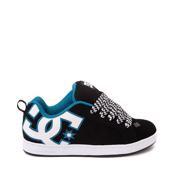 Womens DC Court Graffik Skate Shoe Black White Emerald