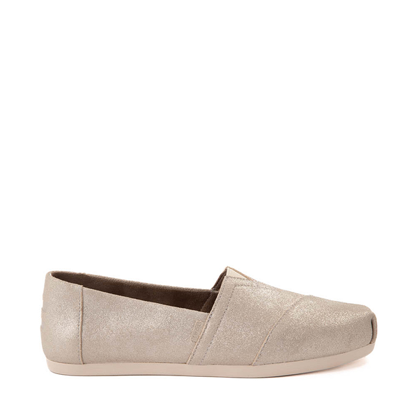 Womens TOMS Alpargata Metallic Slip On Casual Shoe Champagne