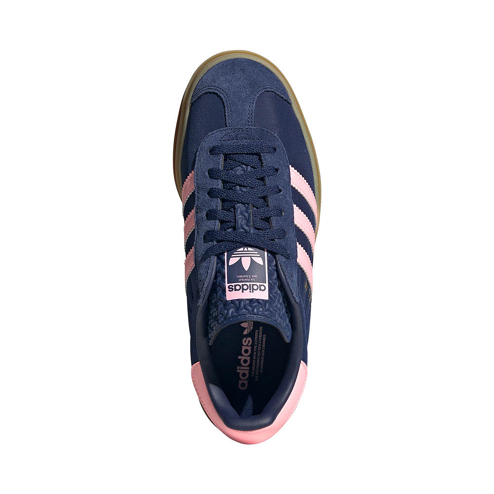Womens adidas Gazelle Bold Athletic Shoe Dark Blue / Pink Spark