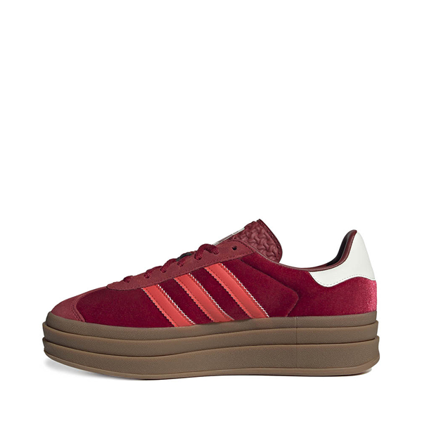 alternate view Womens adidas Gazelle Bold Athletic Shoe - Team Victory Red / Bright Red / Off WhiteALT1