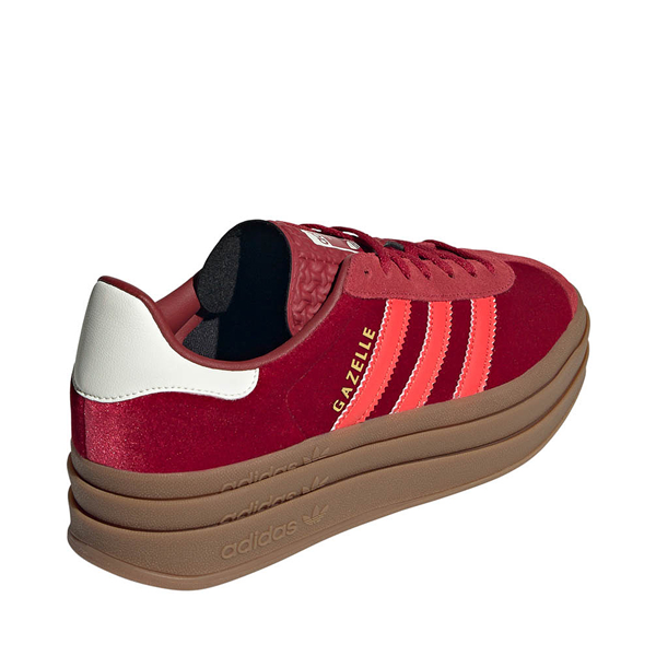 alternate view Womens adidas Gazelle Bold Athletic Shoe - Team Victory Red / Bright Red / Off WhiteALT4